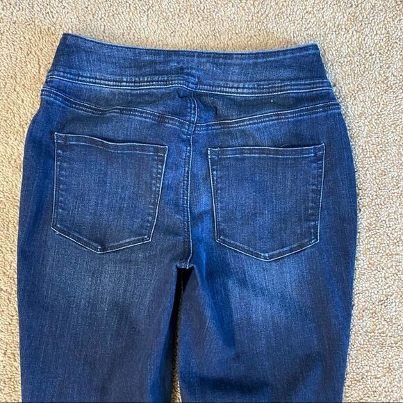 𝅺maurices High Rise Skinny Jeggings Dark Wash Stretch Denim Blue Jeans 26 - Picture 4 of 6